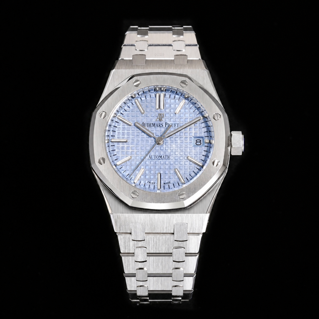 AP Royal Oak 37mm 15451 Ice Blue Dial SS Bracelet BF A3120