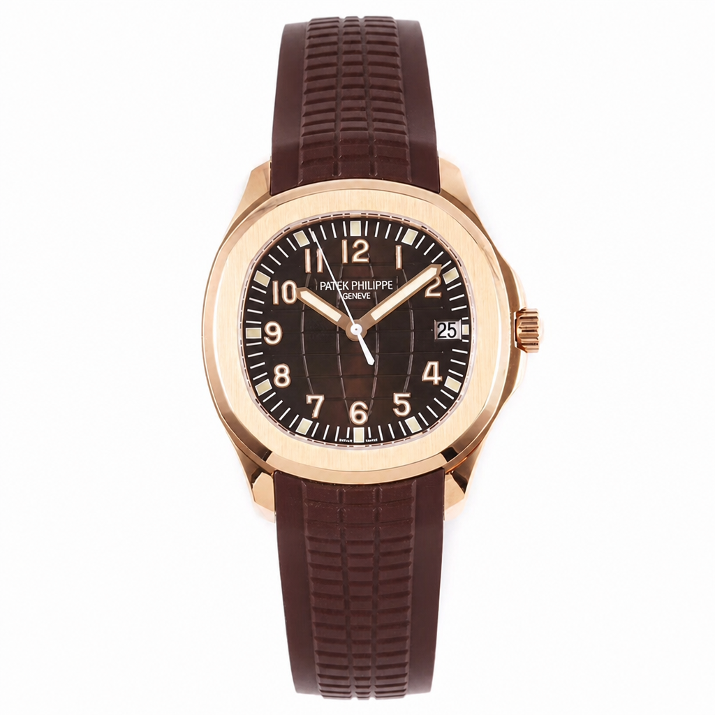 Aquanaut 5167 40mm RG Brown Dial Brown Rubber Strap ZF A324SC